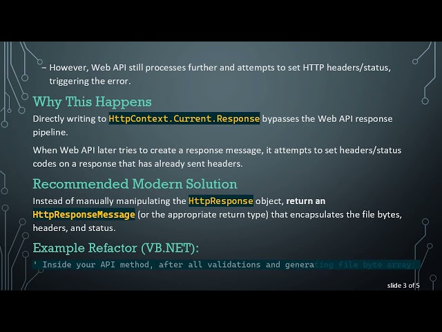 Avoiding HttpException: Status After Headers Sent in ASP.NET API File Downloads