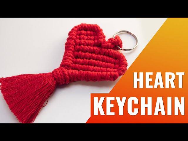 Macrame Heart Keychain | Valentine's day gift | DIY Tutorial for Beginners