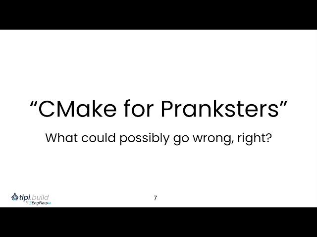 Lightning Talk: The Lifecycle of This CMake Lightning Talk - Yannic Staudt - CppCon 2025