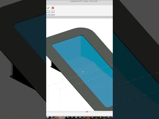 How to Create a Swimming Pool  in Revit 2027 p4mp4 #revit2027 #bimmodeling #swimmingpooldesign