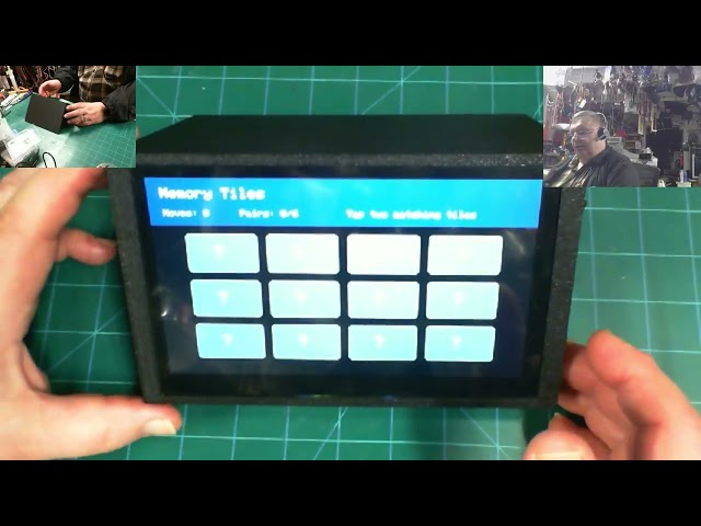 MEMORY TILES game for 7 inch display