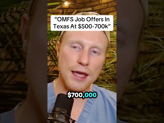 OMFS Job Offers $500-700k In Texas?  #oralsurgeon #dentist #doctorgallagher