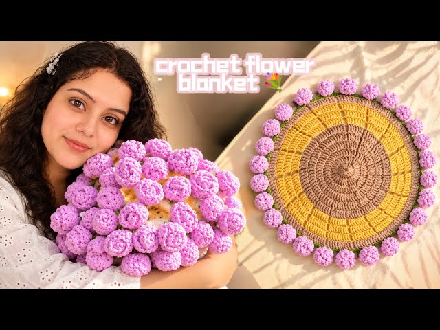 Crochet flower bouquet /blanket 🌸 | Beginner friendly step by step tutorial