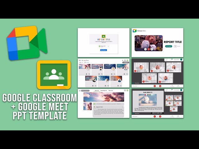 Google Classroom + Meet Inspired PowerPoint Template
