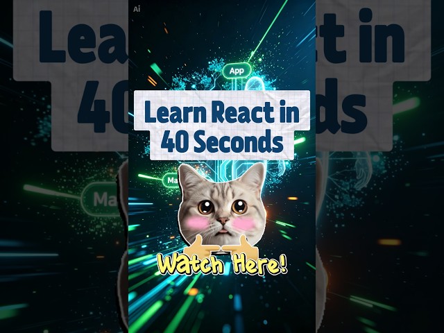 React Tutorial for Beginners (Fast Track!): Episode 1 #WebDevelopment #shorts