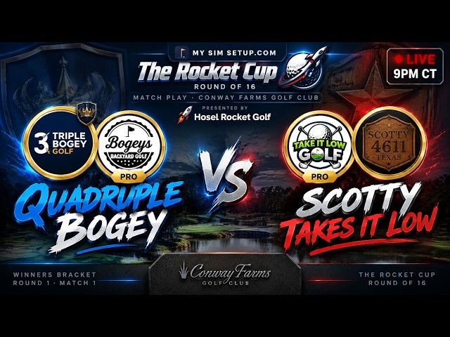 EP 342 🔴LIVE: Rocket Cup RD of 16 | Quadruple Bogey vs Scotty Takes It Low | Alt-Shot Match Play