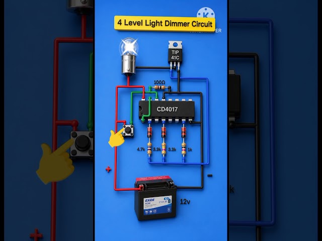 How to Make an LED Brightness Controller at Home | Easy DIY Electronics #Shorts