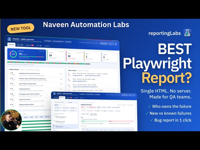 reportingLabs: The Best FREE Playwright HTML Report That Tells You WHAT Broke & WHO Owns It