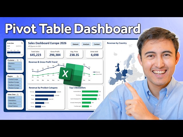 Make an Interactive Excel Dashboard Using Pivot Tables