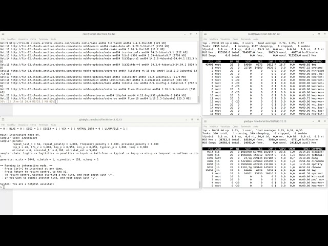 LLM BitNet-b1.58-2B-4T/ggml-model-i2_s.gguf - EPYC 7B12 180 thread !!