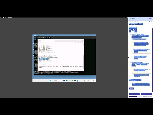 Virtual Lab 5-3 Use Nmap for Enumeration