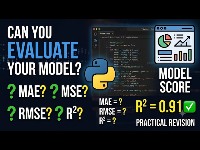 Can You Evaluate Your ML Model? | Regression Metrics Practical