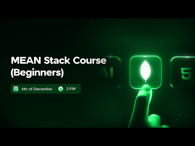 MEAN Stack Tutorial for Beginners | Full Course Live