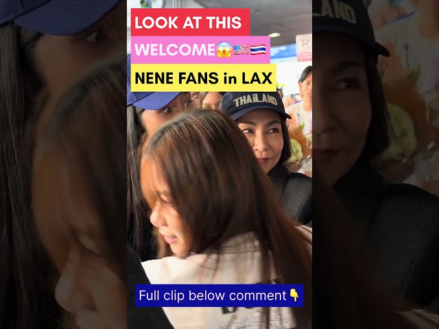 Nene Royal Gets a HUGE Welcome at LAX! 🇹🇭🇺🇸❤️ #shorts #neneroyal #nene