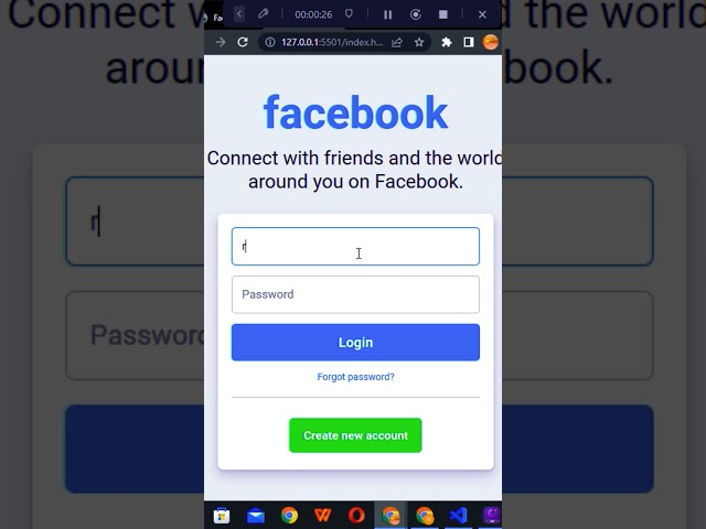 How to Create Facebook Login Page in HTML and CSS