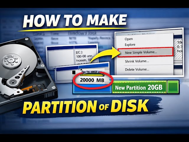 how to make partition of disk in computer