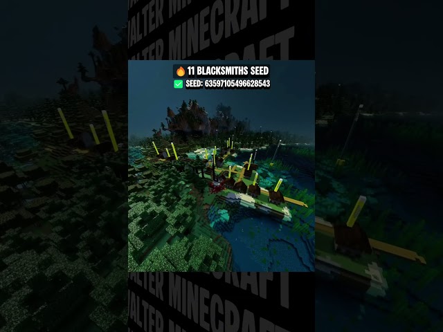 ⚒️ 11 Blacksmith Village Seed for Minecraft Bedrock 26