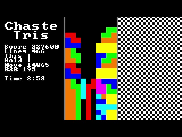 Chaste Tris: CT Stacking 1100 Lines #Tetris #Queen #DaWae #ChasteTris