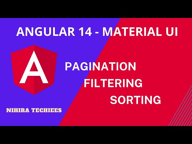 Angular 14 Material UI  ( dataTable with pagination + sorting + filtering + event handling)