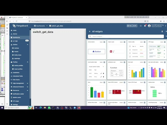 PLC  node-red and thingsboard over nettoplcsim and mqtt 