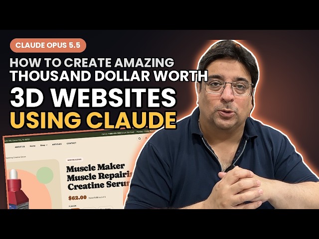How to create amazing thousand dollar worth 3D websites using Claude  | Claude Design Tutorial