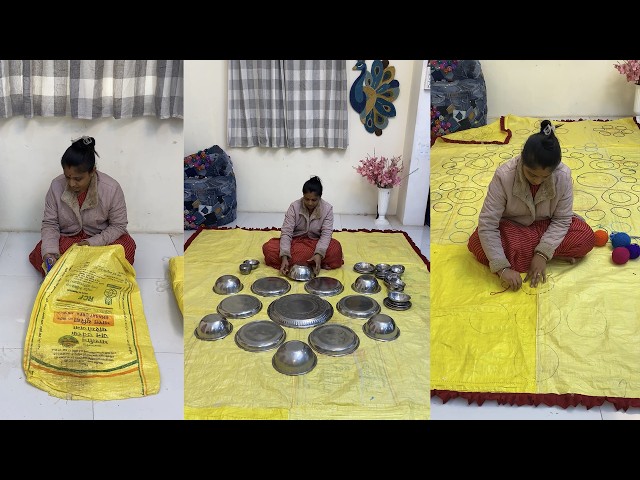 Turning a Rice Bag Into a Beautiful Floor Mat