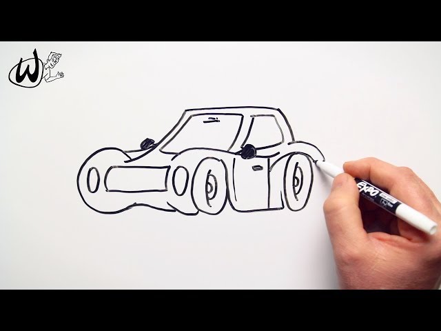 How to Draw a Car - Drawing Doodle Words to Cartoon