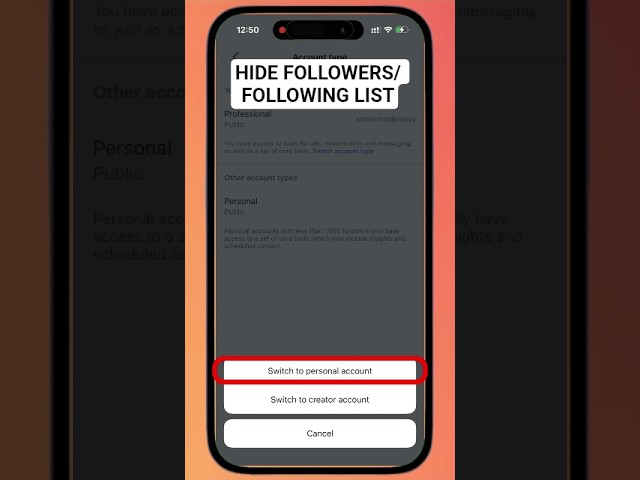 How to hide Followers and Following list on Instagram #techtutorial #instagram