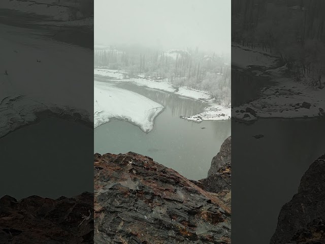 snow falling