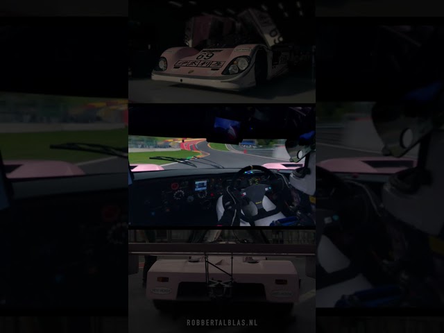 Porsche 962 Racing on wet Spa - Pure HQ engine sound