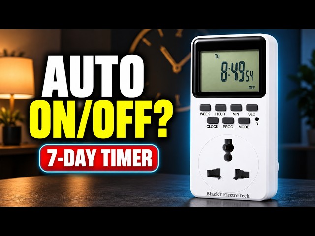 7-Day Digital Plug Timer | 20 Programs & Countdown | BT41P8