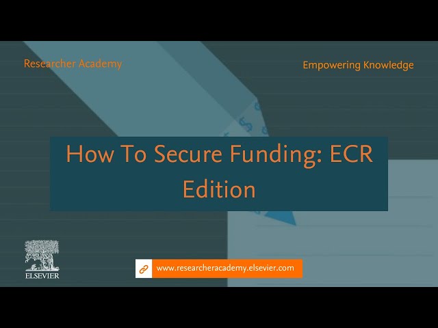 How to secure funding: ECR edition