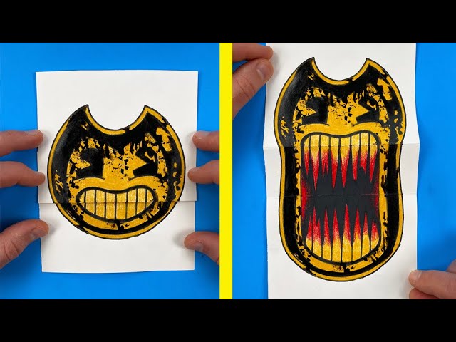 How to Draw Bendy Folding Surprise from Ink Machine | AMAZING PAPER & INK CRAFT