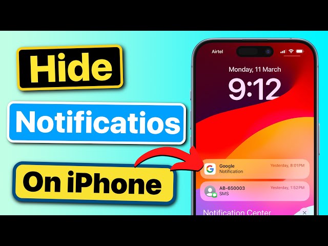 How to Hide Notifications on Lock Screen on iPhone? Hide Message Content  on Lock Screen 2024