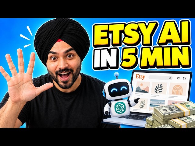 Etsy AI Tutorial — I Built a Digital Product From Scratch in Minutes for beginners in 2026