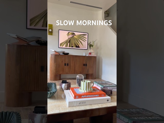 a slow morning at home