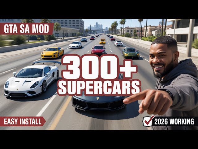 How to Install 300+ Supercars Mod in GTA San Andreas (2026)