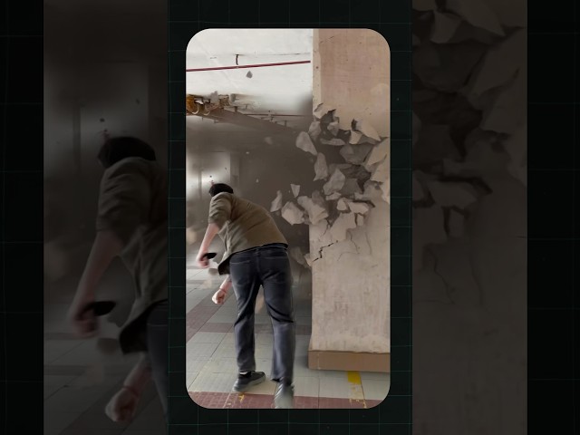Realistic wall break in blender tutorial . #blendertutorial #blender3d #afterefects #vfxshorts