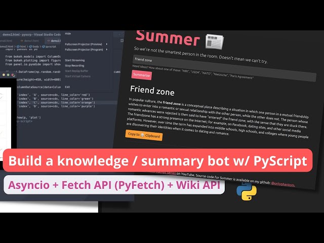 Build a knowledge bot 📰 w/ PyScript's Fetch API + Wikimedia