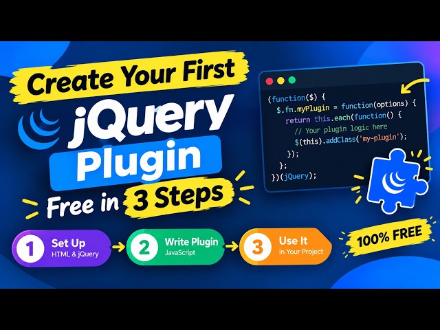 Create your first jQuery Plugin free in 3 steps