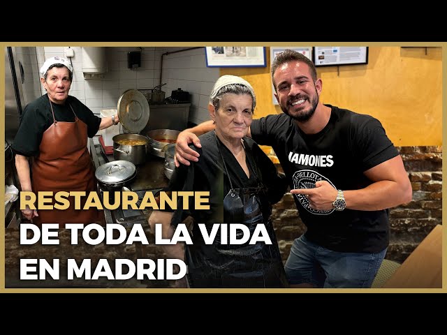 80-YEAR-OLD LADY COOKS ME TONS OF HOMEMADE FOOD at her RESTAURANT in MADRID!!!