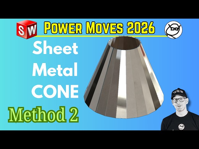 SOLIDWORKS Sheet Metal Cone Tutorial: Lofted Bends for press brake