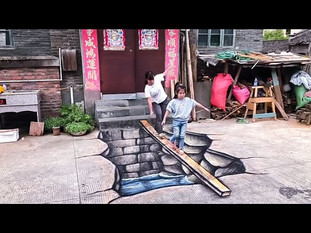 Amazing 3D Art Painting On The Road For Prank 2