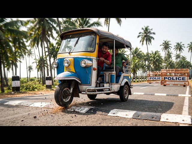 💀 Bajaj Auto Rickshaw vs Extreme Speed Breaker! 😱 | BUSSID