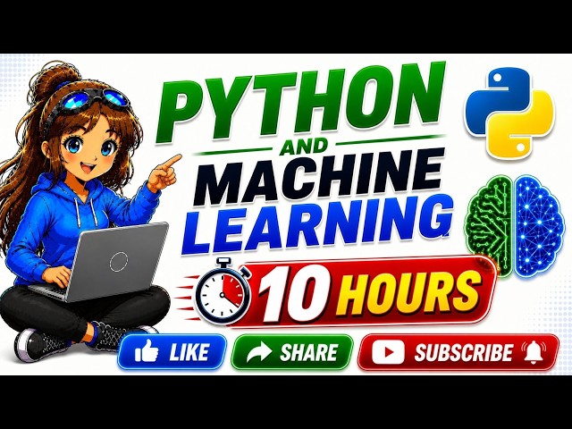 Learn Python and Machine Learning in One Video in 10 hours | Full Course for Beginners