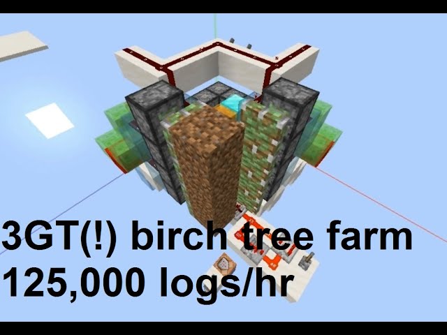Fastest 1-Core Birch Tree Farm [3GT] - Collab with Comet107 (125k logs/hr) (and challenge!) 1.15+