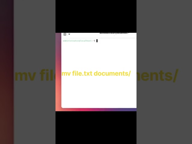 How to Move Files in Linux Using mv Command 🐧 #Shorts