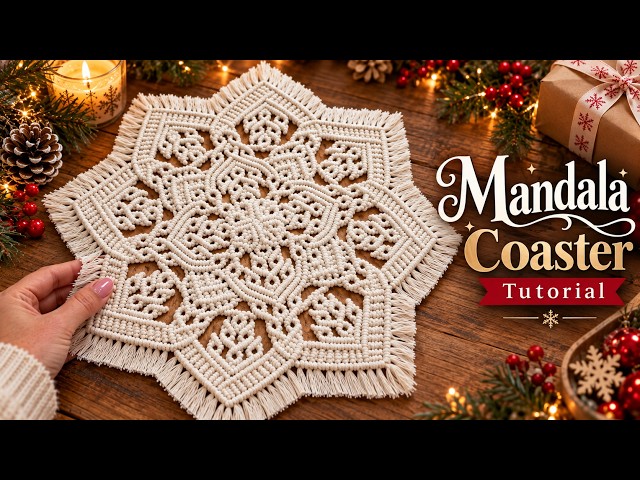 DIY Mandala Coaster | Full Step-by-Step Macrame Tutorial
