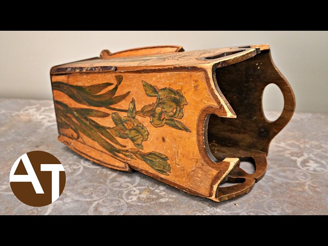 Broken and full of nails. 1910 paper bin restoration