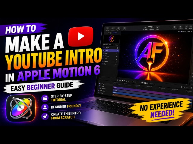 Apple Motion 6 Beginner Tutorial  Create a YouTube Logo Intro Step by Step